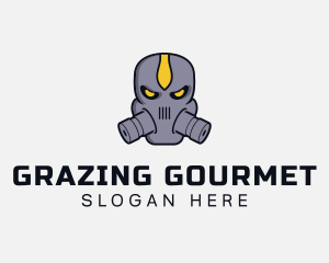 Gas Mask Villain logo design