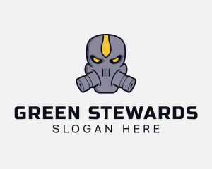 Gas Mask Villain logo design