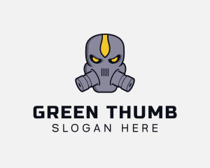 Gas Mask Villain logo design