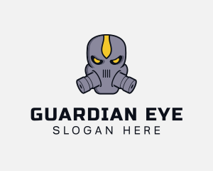 Gas Mask Villain logo design