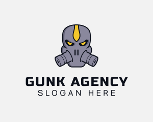 Gas Mask Villain logo design