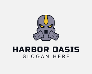 Gas Mask Villain logo design