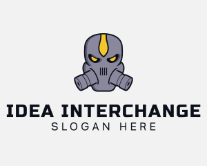 Gas Mask Villain logo design