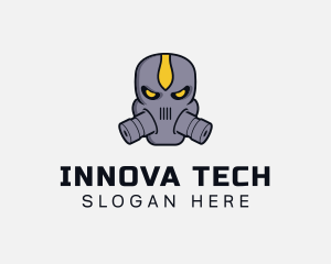 Gas Mask Villain logo design