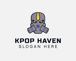 Gas Mask Villain logo design