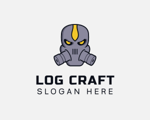 Gas Mask Villain logo design