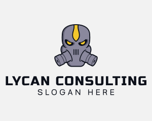 Gas Mask Villain logo design