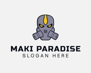 Gas Mask Villain logo design