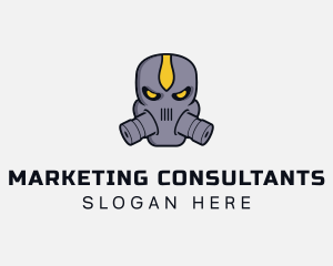 Gas Mask Villain logo design