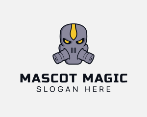 Gas Mask Villain logo design