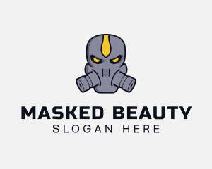 Gas Mask Villain logo design