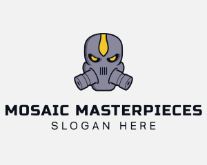 Gas Mask Villain logo design