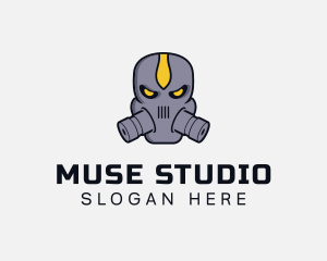 Gas Mask Villain logo design