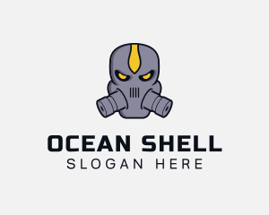 Gas Mask Villain logo design