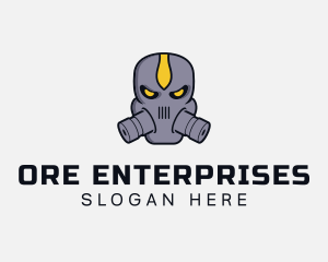 Gas Mask Villain logo design