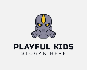 Gas Mask Villain logo design