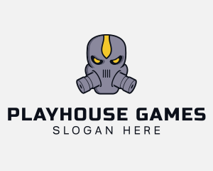 Gas Mask Villain logo design