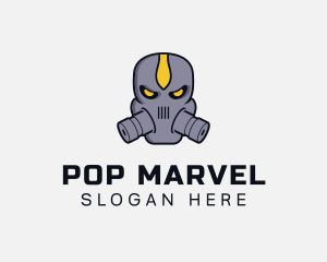 Gas Mask Villain logo design