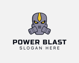 Gas Mask Villain logo design