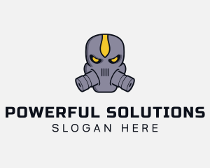 Gas Mask Villain logo design