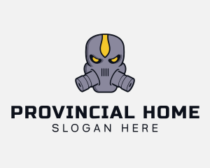 Gas Mask Villain logo design