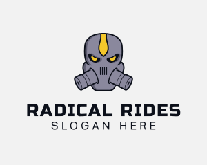 Gas Mask Villain logo design