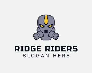 Gas Mask Villain logo design