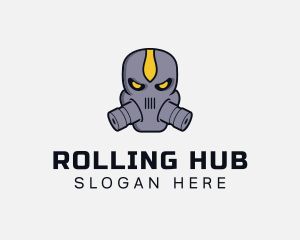 Gas Mask Villain logo design