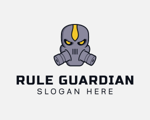 Gas Mask Villain logo design