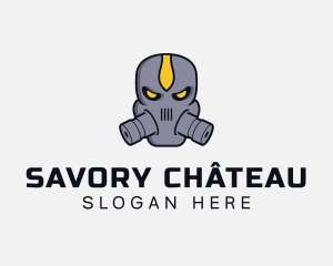 Gas Mask Villain logo design