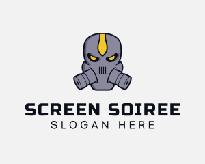 Gas Mask Villain logo design