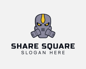 Gas Mask Villain logo design