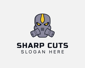 Gas Mask Villain logo design