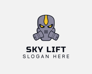 Gas Mask Villain logo design