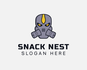 Gas Mask Villain logo design