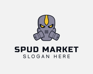 Gas Mask Villain logo design