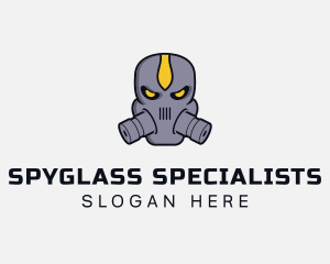 Gas Mask Villain logo design