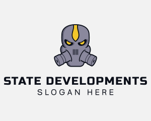 Gas Mask Villain logo design