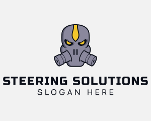 Gas Mask Villain logo design