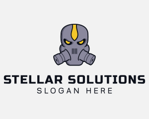 Gas Mask Villain logo design