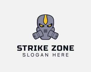 Gas Mask Villain logo design