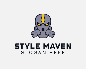 Gas Mask Villain logo design