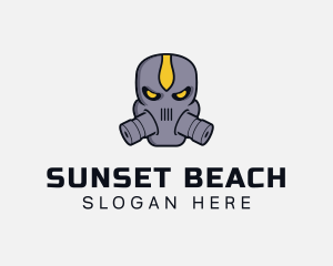 Gas Mask Villain logo design