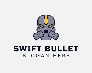 Gas Mask Villain logo design