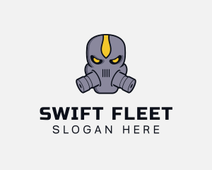 Gas Mask Villain logo design