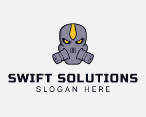 Gas Mask Villain logo design