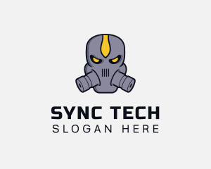 Gas Mask Villain logo design