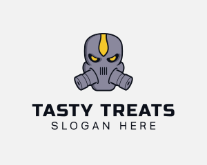 Gas Mask Villain logo design