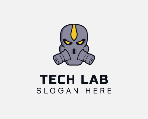 Gas Mask Villain logo design