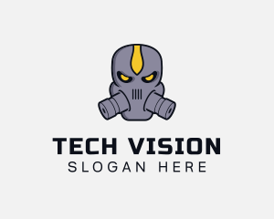 Gas Mask Villain logo design